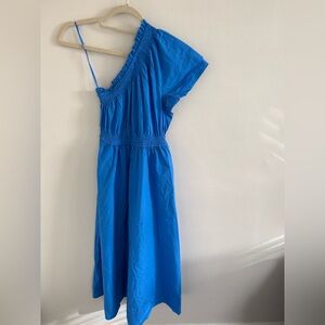 J.Crew Blue One-Shoulder Dress